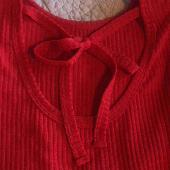 NWOT Ribbed Back Self-Tie Top S - Picture 10 of 10